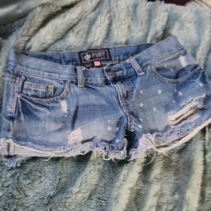 Victoria's Secret Blue Distressed Jean Shorts